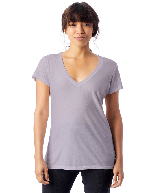 Women's Slinky-Jersey V-Neck T-Shirt - Lilac Mist