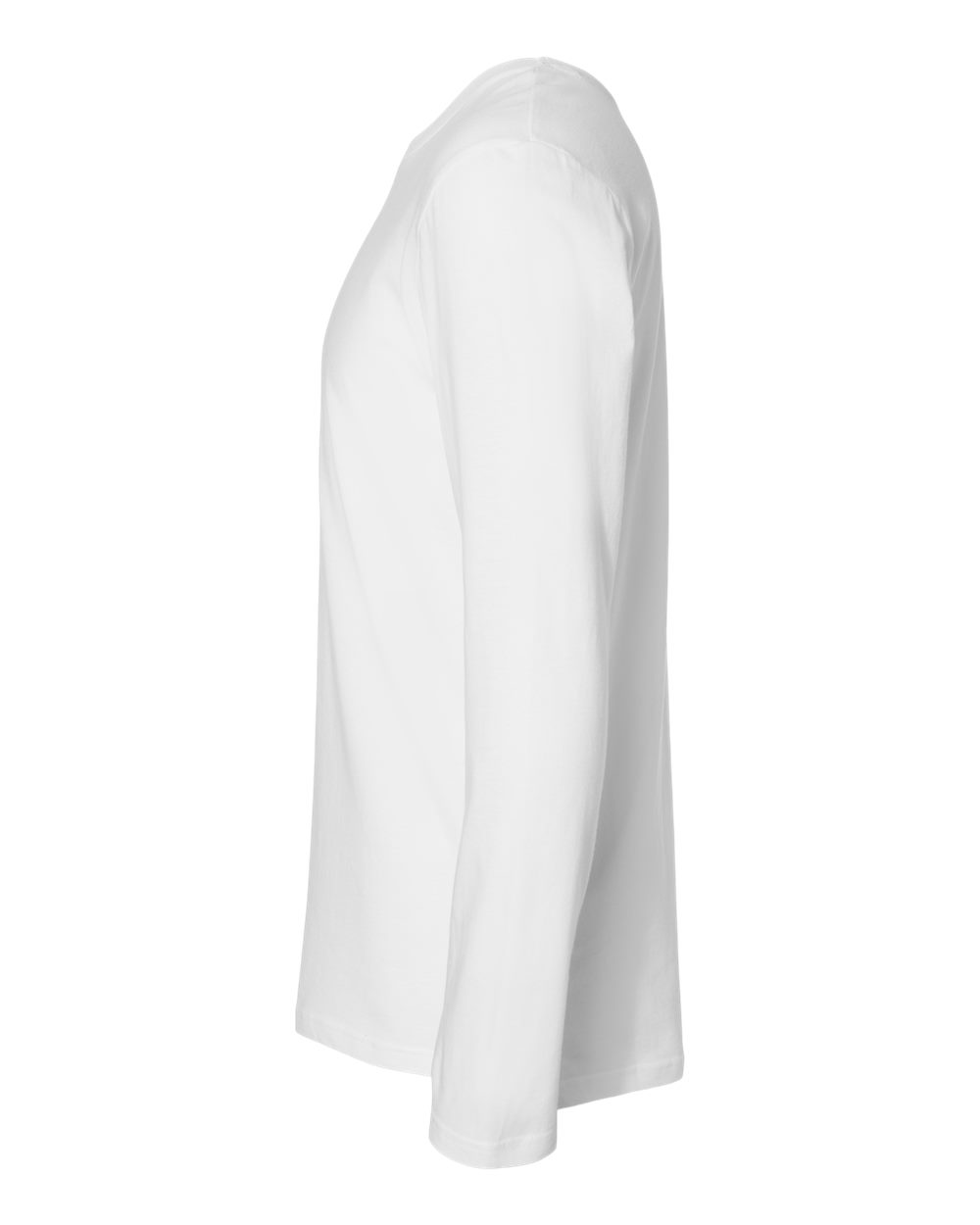 Forward Shoulder Long Sleeve Fine Jersey Tee - White / Titanium