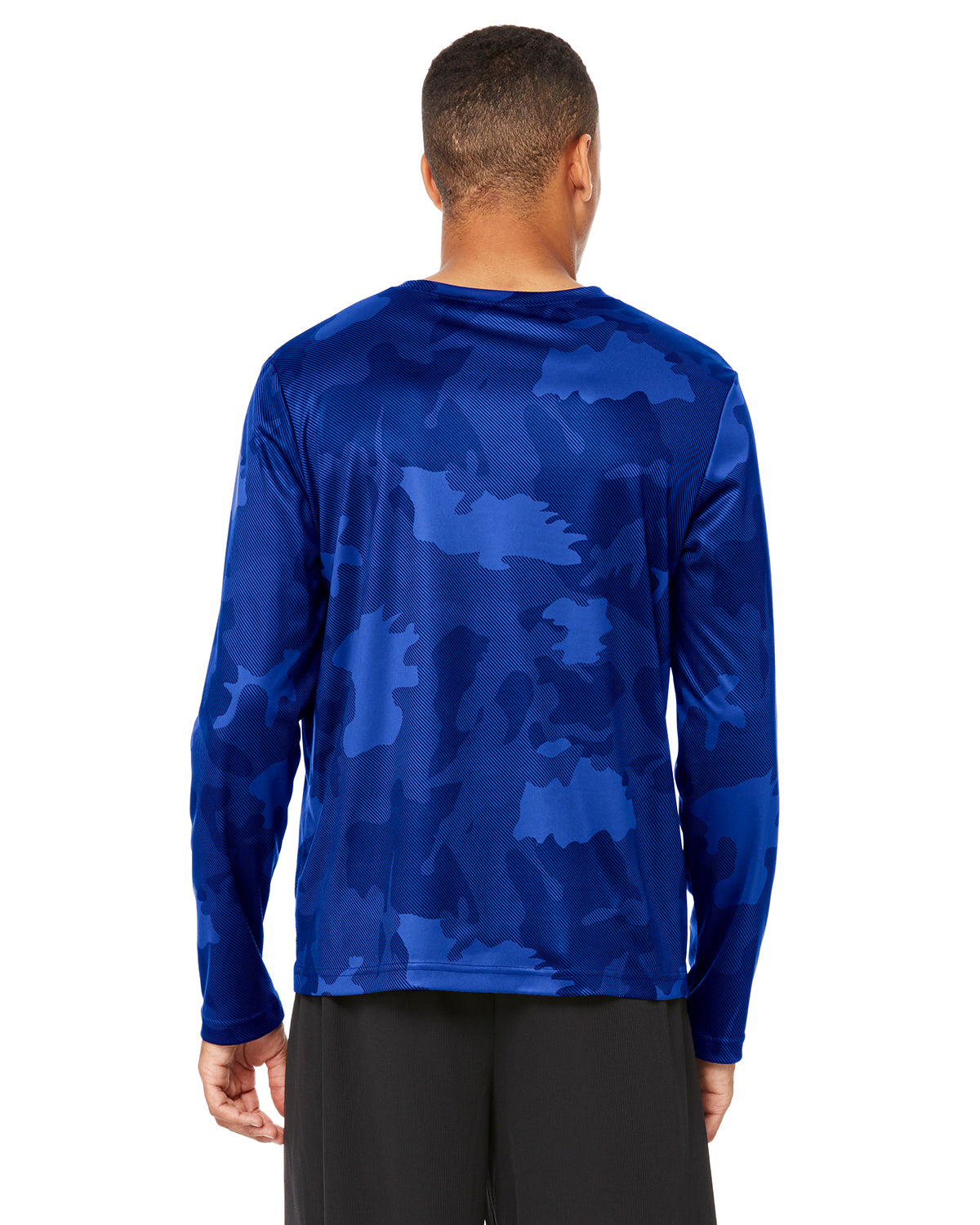 Unisex Performance Long-Sleeve T-Shirt - Sport Royal Laser Camo