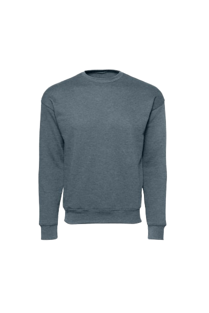 Unisex Drop Shoulder Fleece - Heather Slate