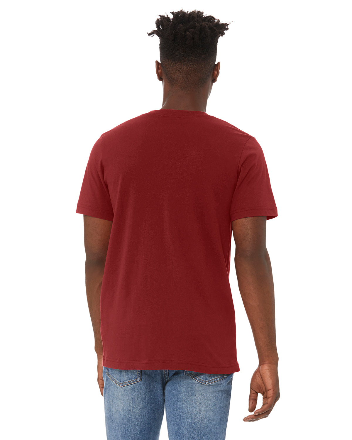 Unisex Jersey Short-Sleeve V-Neck T-Shirt - Cardinal