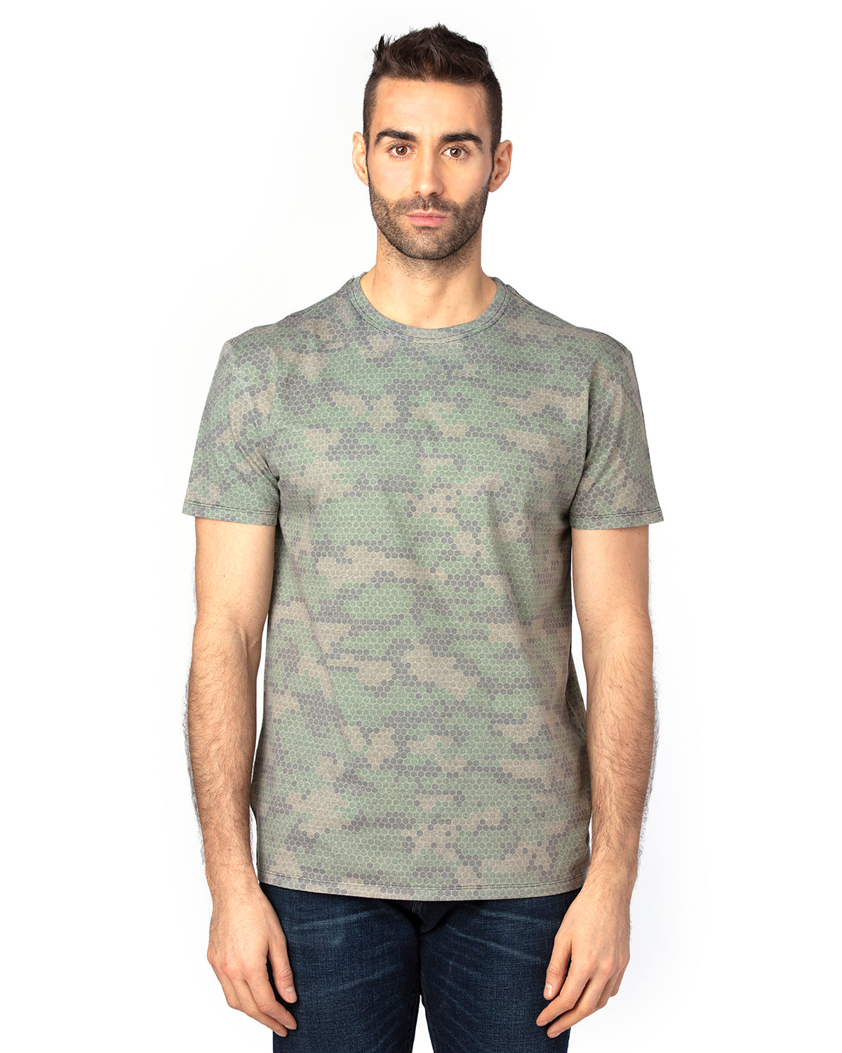 Unisex Ultimate T-Shirt - Green Hex Camo