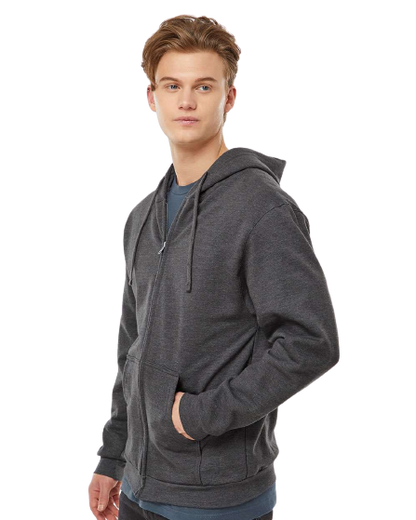 Unisex Fleece Zip Hoodie - Heather Charcoal
