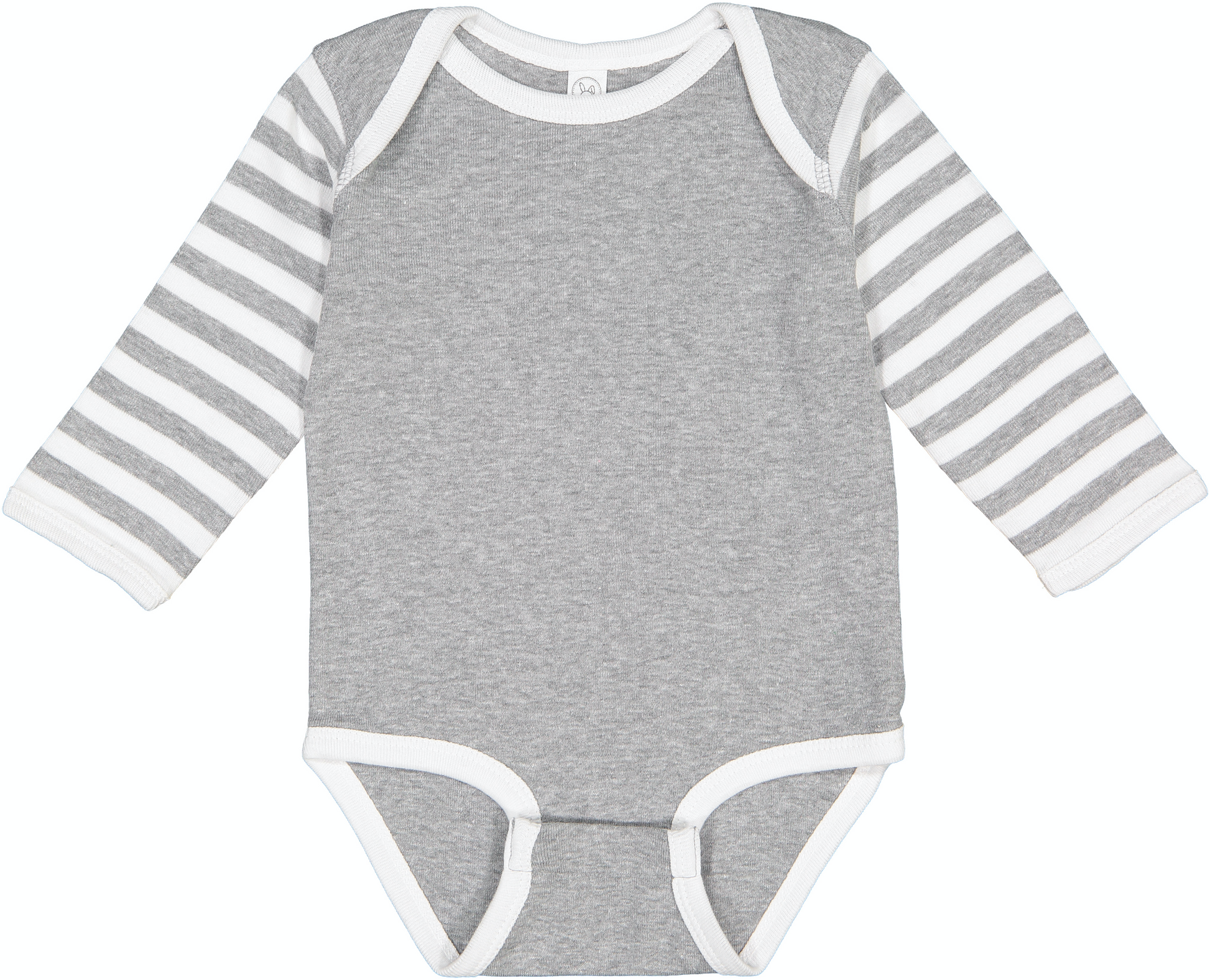 Infant Long-Sleeve Bodysuit - Heather / White / Heather White St