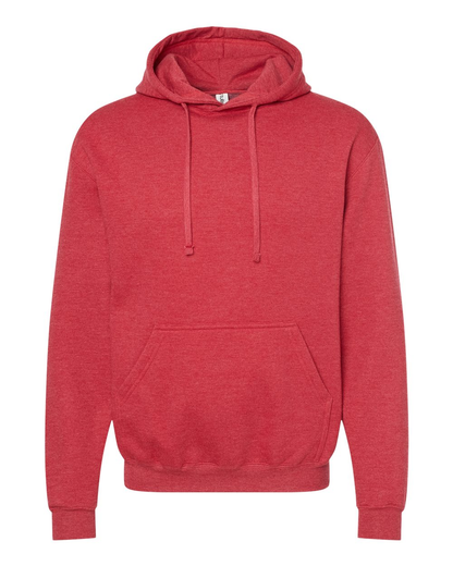 Unisex Fleece Pullover Hoodie - Heather Red