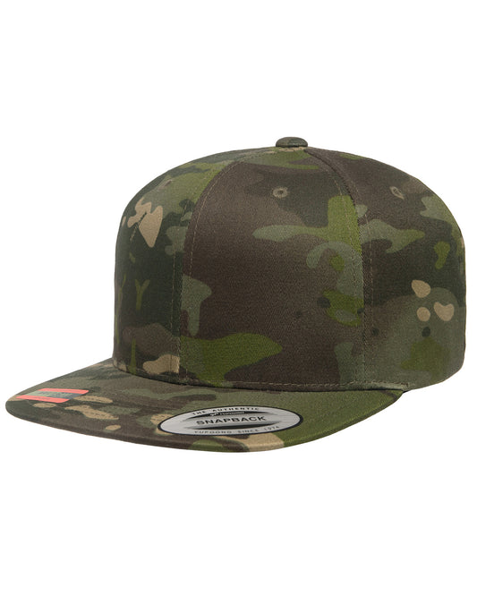 Unisex 6-Panel Structured Flat Visor Classic Snapback - Multicam Tropic