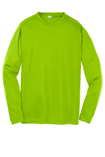 Youth Long Sleeve PosiCharge Competitor Tee - Lime Shock