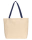 Gemline 220 - Colored Handle Tote - Natural / Navy