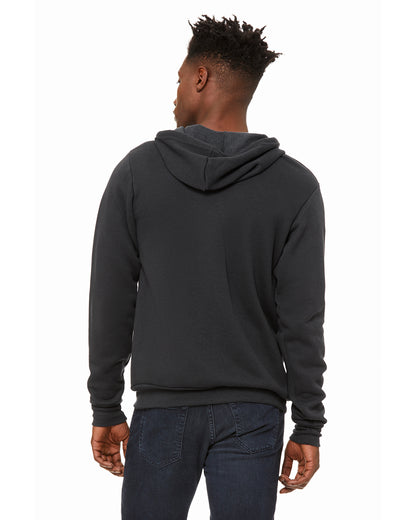 Unisex Poly-Cotton Sponge Fleece Full-Zip Hoodie - Dtg Dark Gray