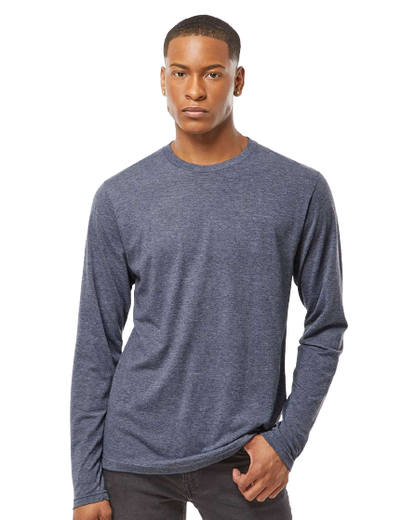 Unisex Poly-Rich Long Sleeve Tee - Heather Navy