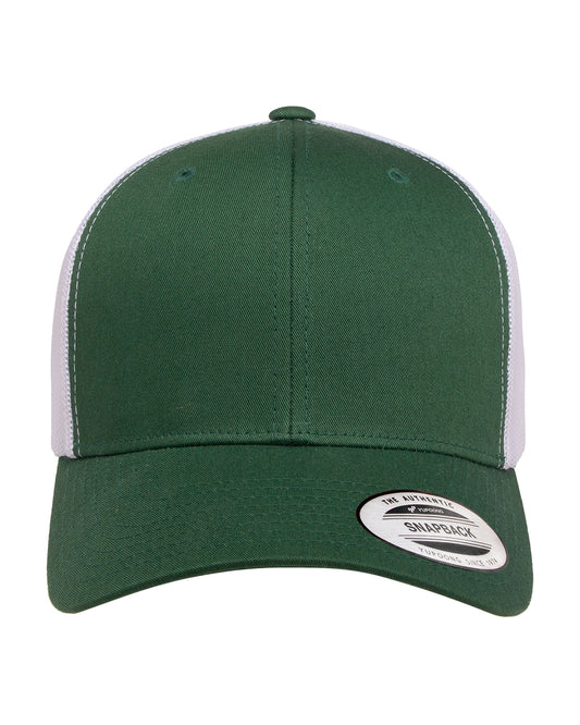 Unisex Retro Trucker Cap - Evergreen / White