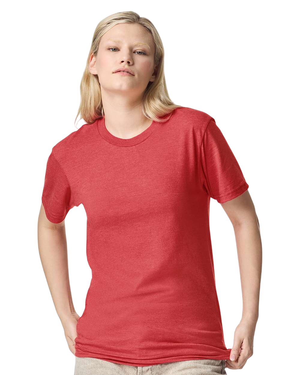 Unisex CVC T-Shirt - Heather Coral