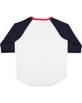 Youth Baseball T-Shirt - White / Navy / Red