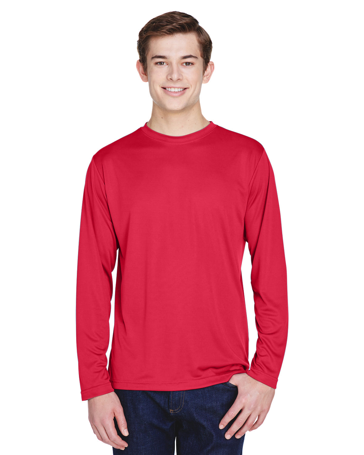 Men's Zone Performance Long-Sleeve T-Shirt - Sport Red