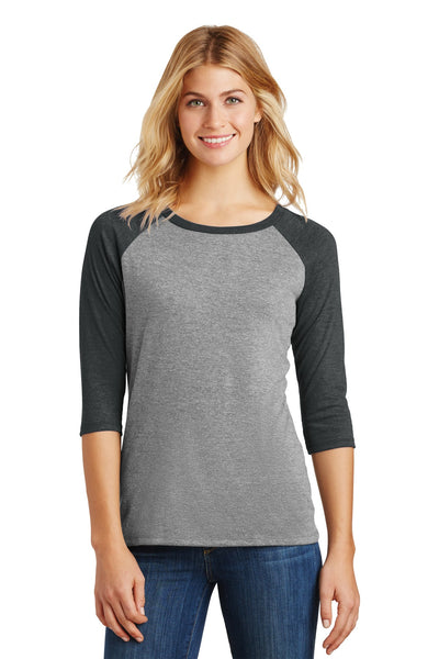 Women's Perfect Tri 3/4-Sleeve Raglan - Black Fr / Gray Fr