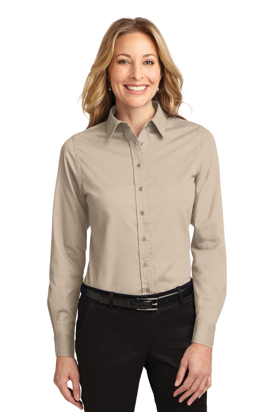 Women's Long Sleeve Easy Care Shirt - Stone