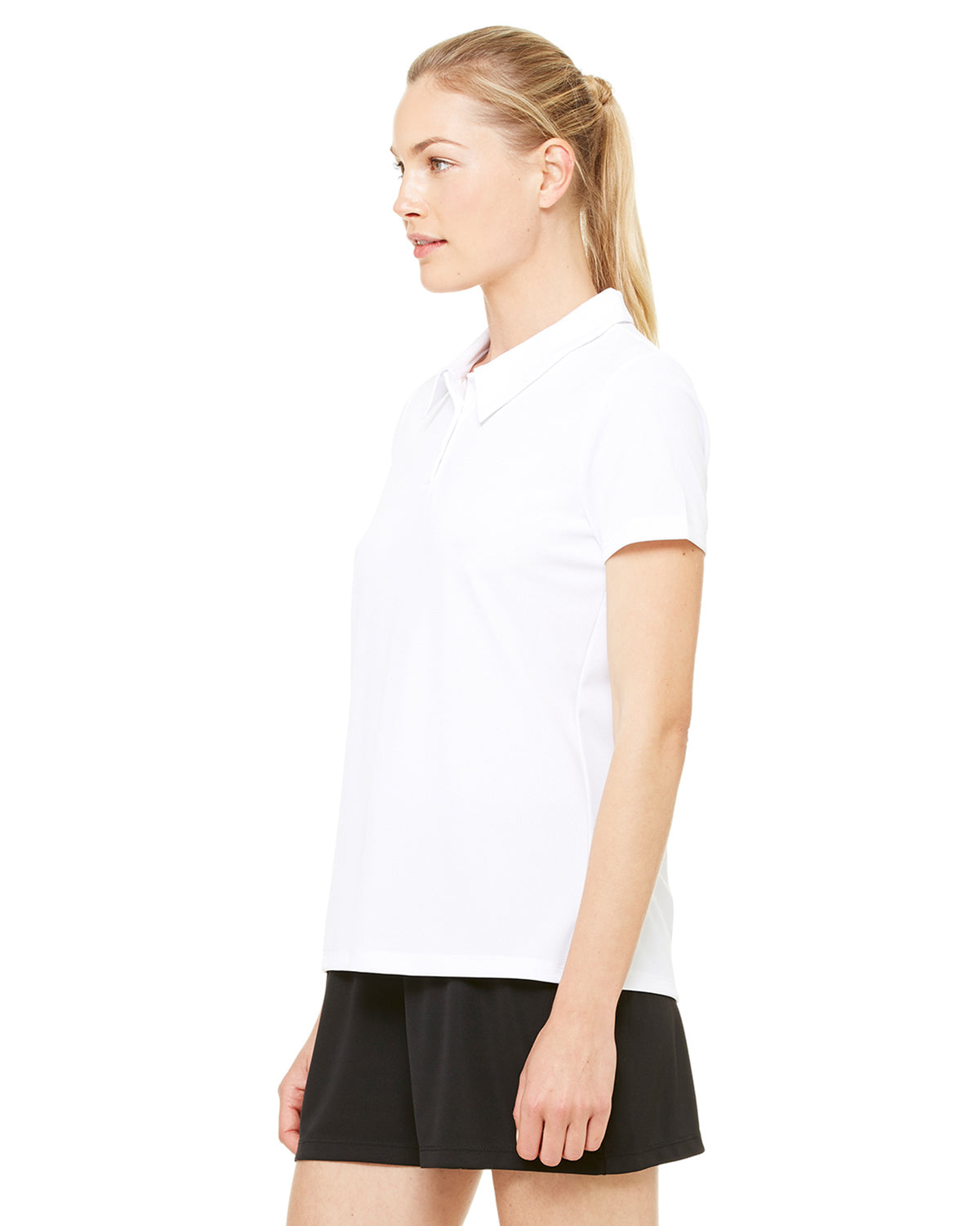 Women's Performance 3-Button Mesh Sport Shirt - White