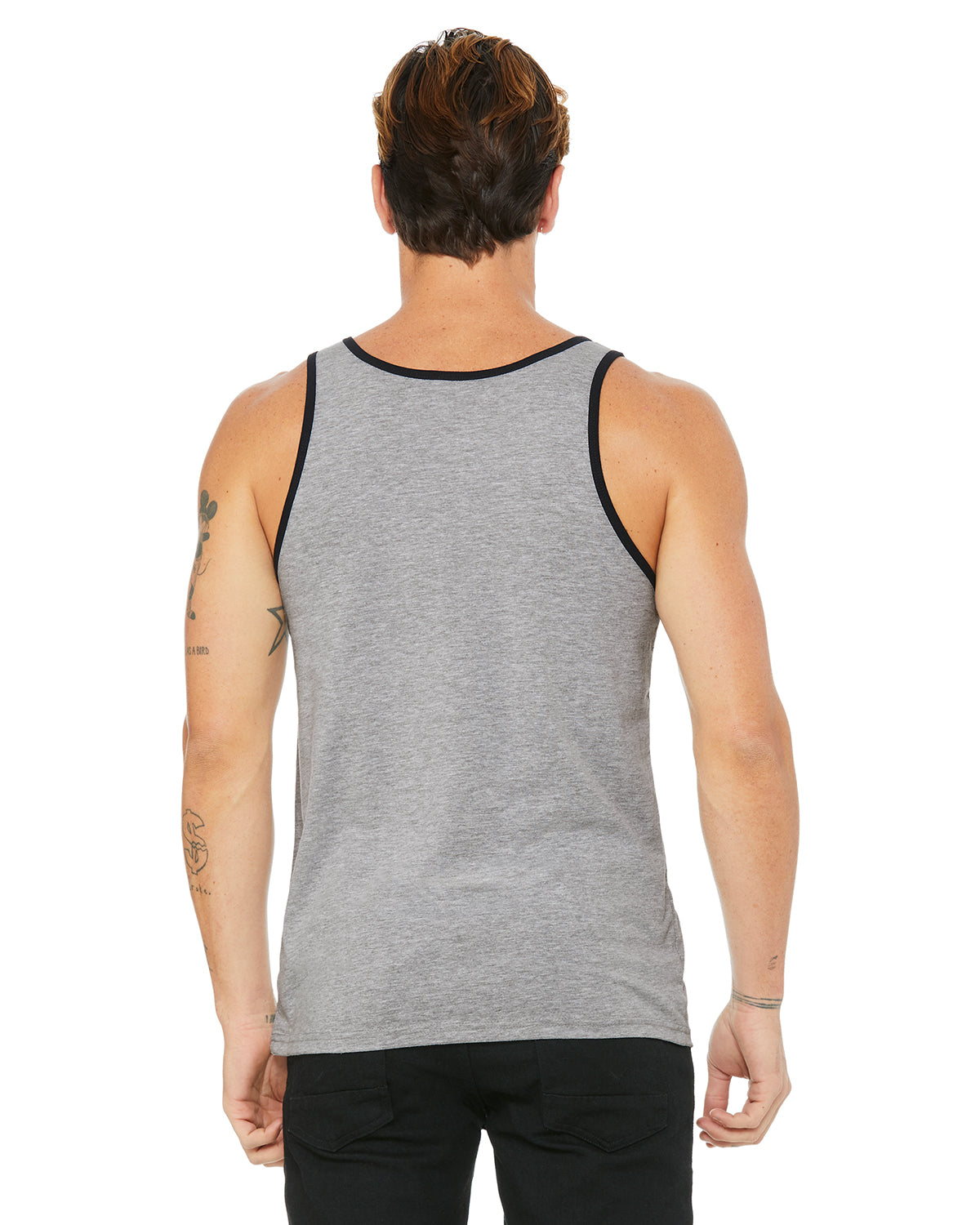 Unisex Jersey Tank - Heather Athletic / Black