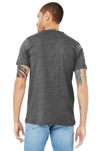 Unisex Jersey Short-Sleeve V-Neck T-Shirt - Asphalt Slub