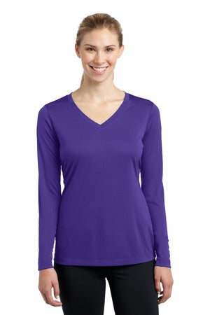Women's Long Sleeve PosiCharge Competitor V-Neck Tee - Purple