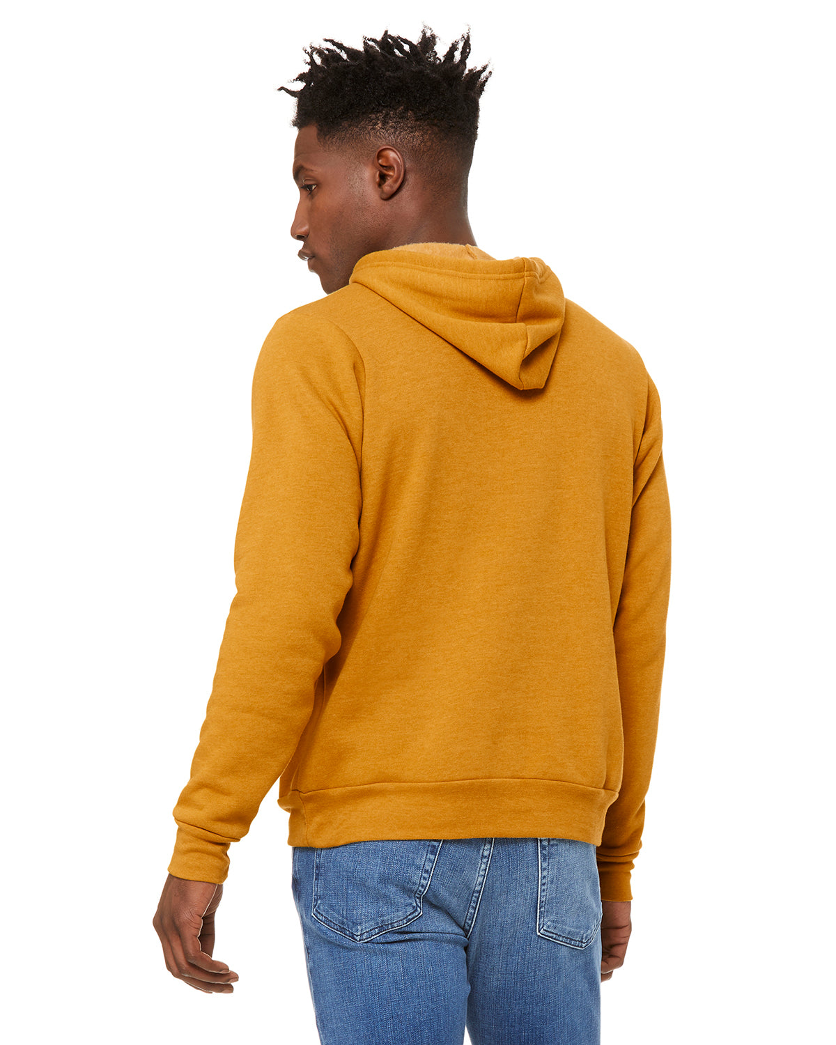 Unisex Sponge Fleece Pullover Hoodie - Heather Mustard