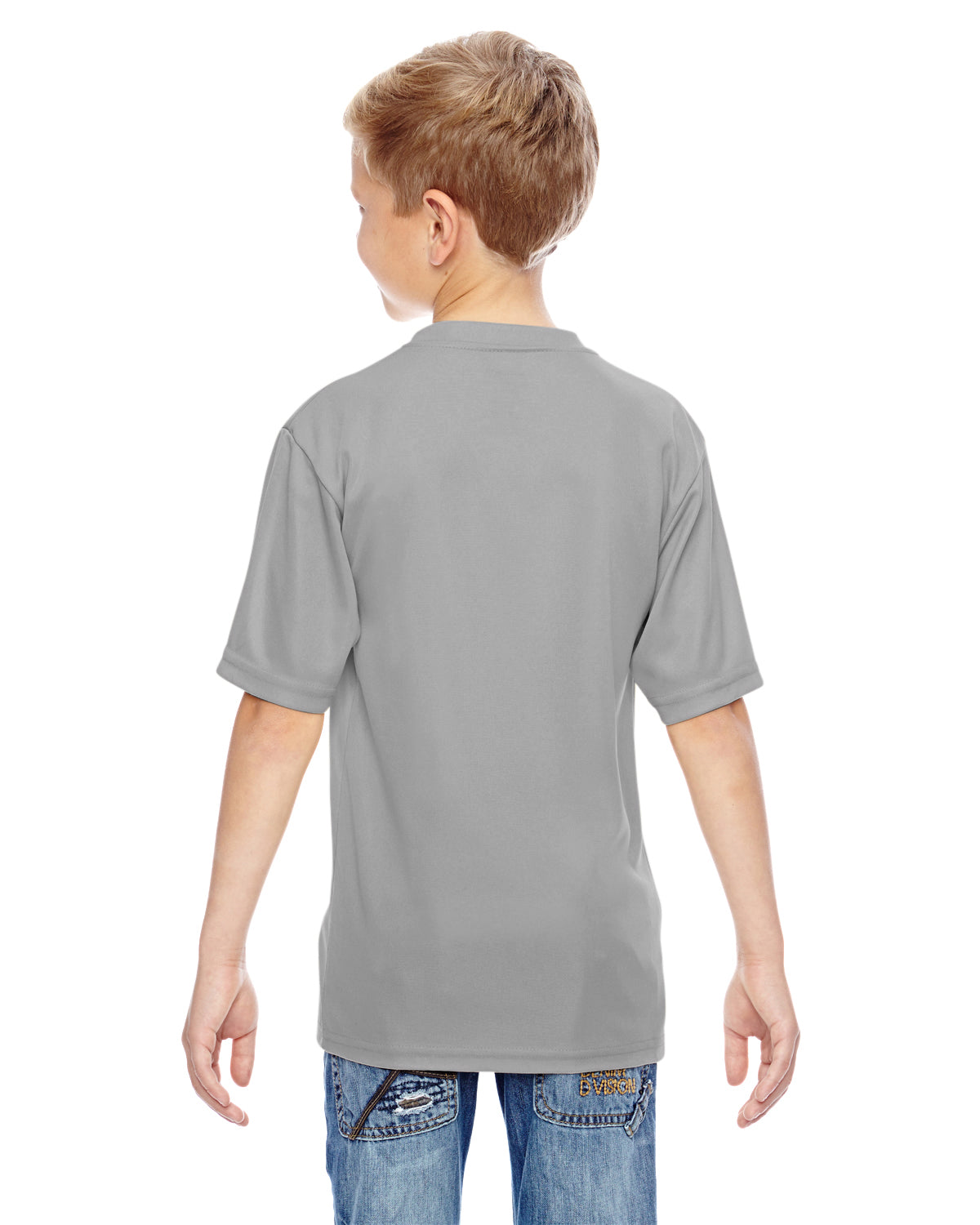 Youth Wicking T-Shirt - Silver Gray