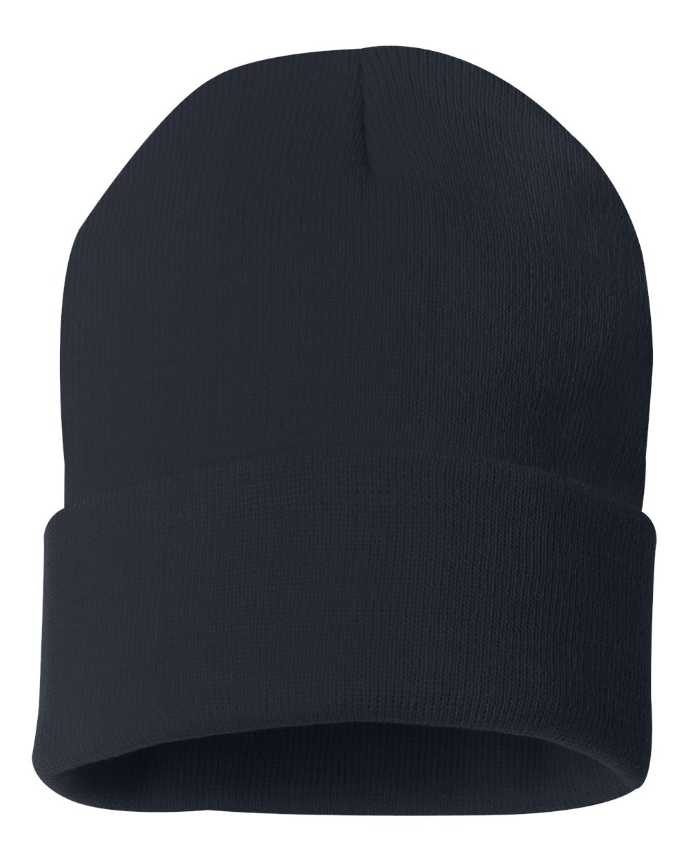 12" Solid Knit Beanie - Navy