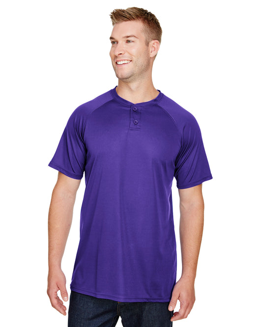 Unisex Attain 2-Button Baseball Jersey - Purple