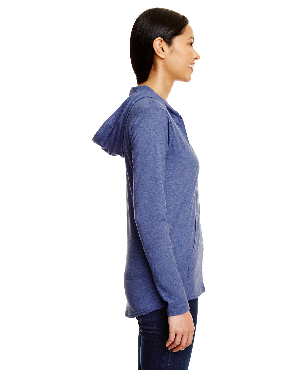 Women's Triblend Full-Zip Jacket - Heather Blue