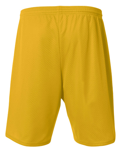 Unisex Nine Inch Inseam Mesh Short - Gold