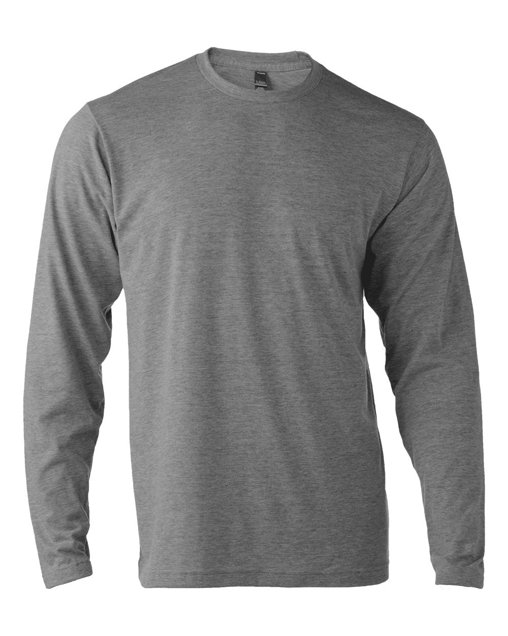 Unisex Poly-Rich Long Sleeve Tee - Heather Grey