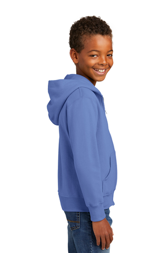 Youth Core Fleece Full-Zip Hoodie - Carolina Blue