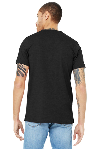 Unisex Jersey Short-Sleeve V-Neck T-Shirt - Heather Black