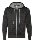Unisex Poly-Cotton Sponge Fleece Full-Zip Hoodie - Digital Black
