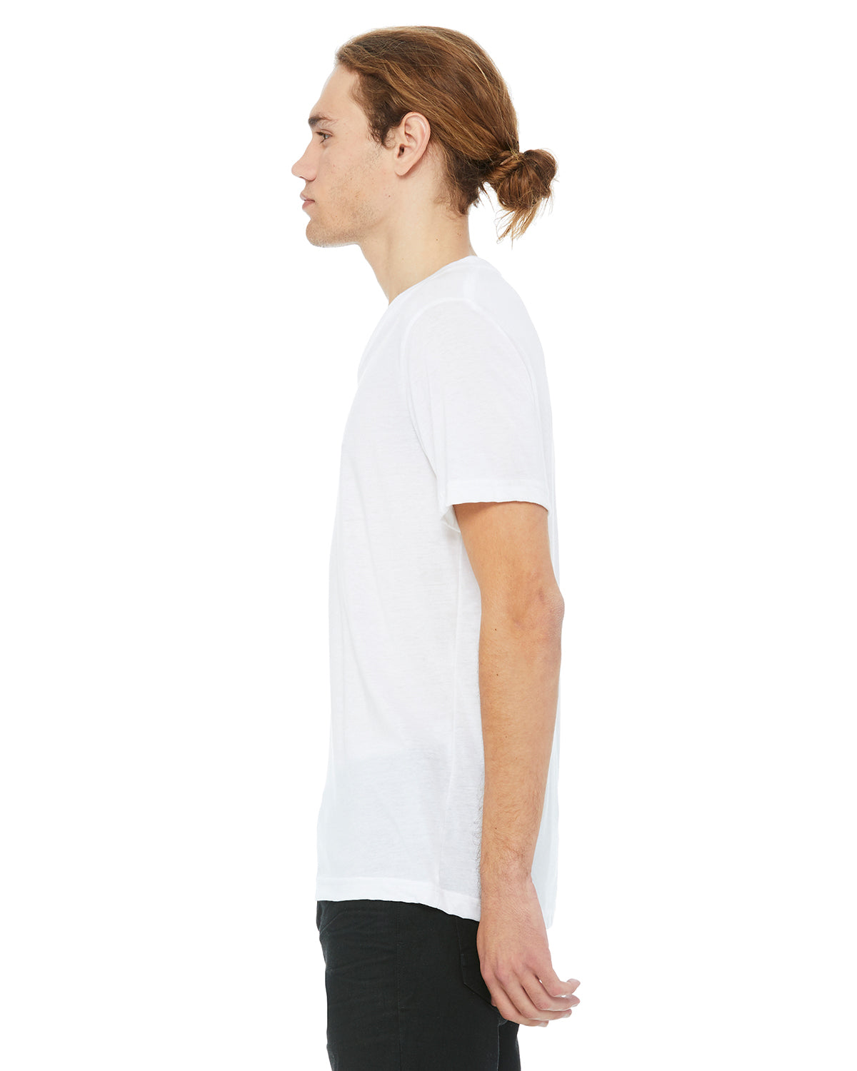 Unisex Triblend V-Neck T-Shirt - Solid White Triblend