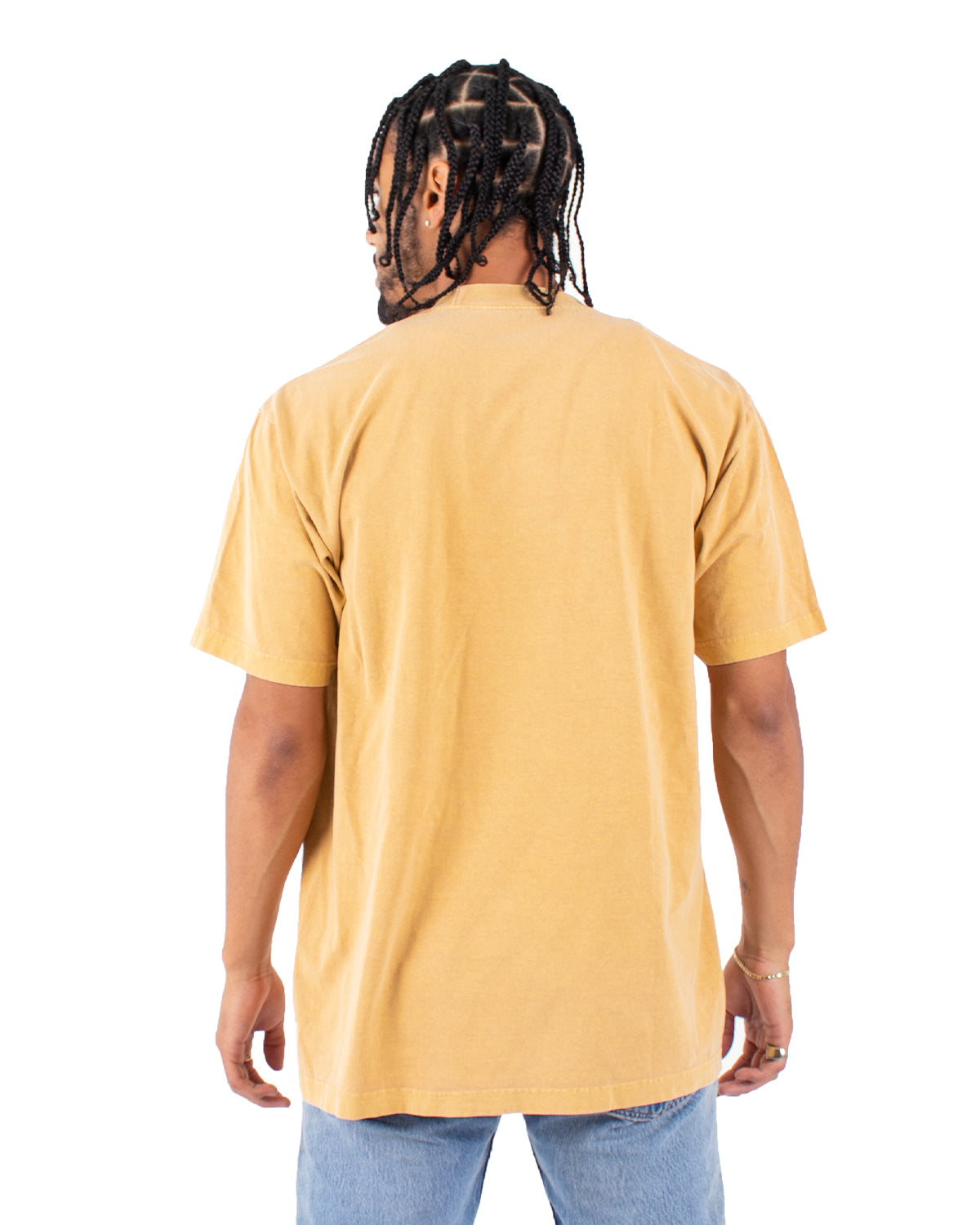 Garment-Dyed Crewneck T-Shirt - Mustard
