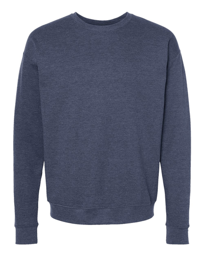 Unisex Fleece Crew - Heather Denim
