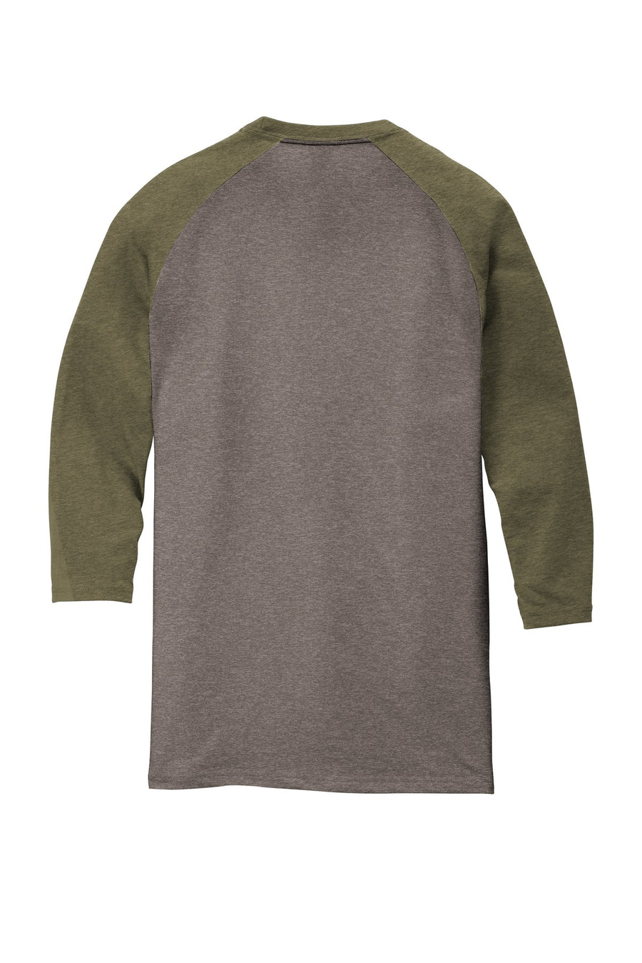 Unisex Perfect Tri 3/4-Sleeve Raglan - Military Green Fr / Gray French