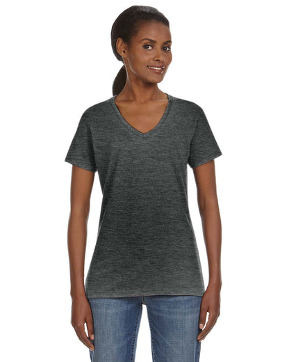 Women's Lightweight V-Neck T-Shirt - Heather Dark Gray