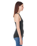 Women's Poly-Cotton Racerback Tank - Heather Black