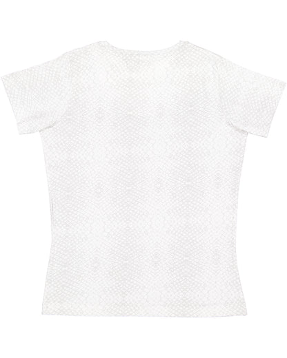 Women's Fine Jersey T-Shirt - White Reptile