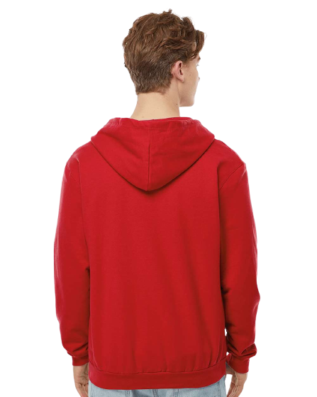 Unisex Fleece Zip Hoodie - Red