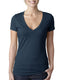 Next Level 6640 - Women's CVC Deep V - Midnight Navy