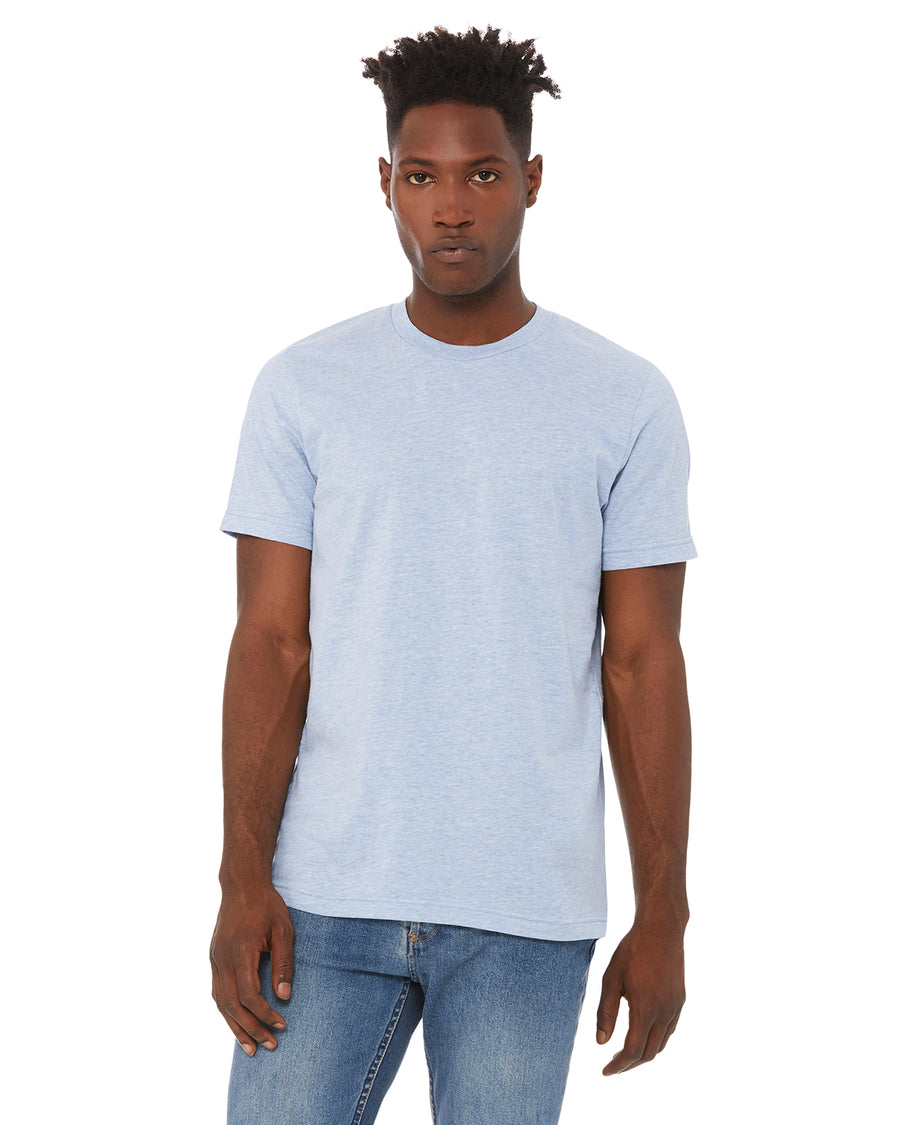 Unisex Heather CVC T-Shirt - Heather Prism Blue