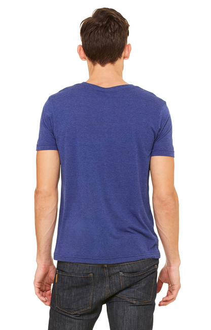 Men's Triblend Short-Sleeve Henley - Navy Triblend