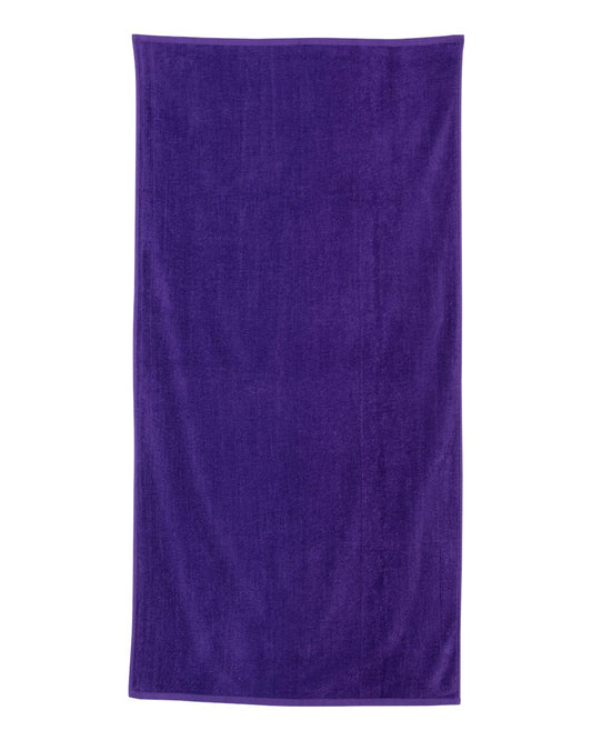 Velour Beach Towel - Purple