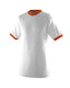Augusta Sportswear 710 - 50/50 Ringer T-Shirt - White / Orange