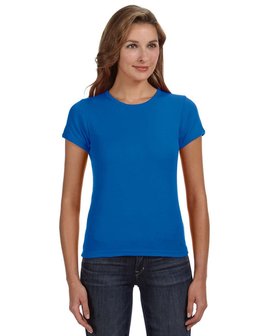 Women's 1x1 Baby Rib Scoop T-Shirt - Royal Blue
