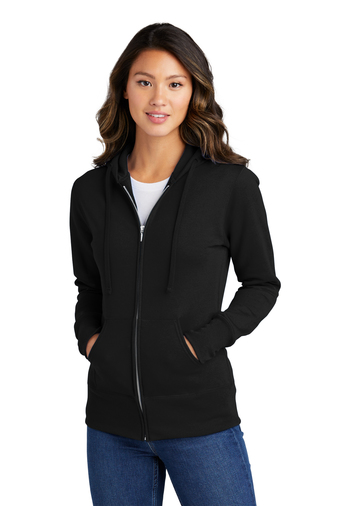 Women's Core Fleece Full-Zip Hoodie - Jet Black