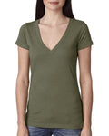 Women's Triblend Deep V - Military Green